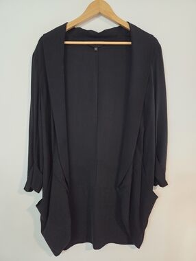 Eileen Fisher silk open front evening jacket Sz M